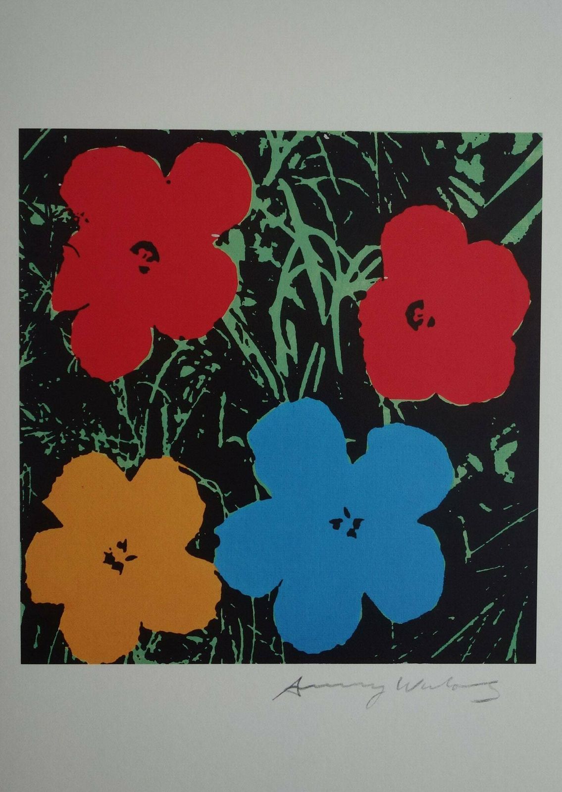 Fine Pop Art Limited Edition Print – Flowers, Andy Warhol, Stamp Signed & Numbered