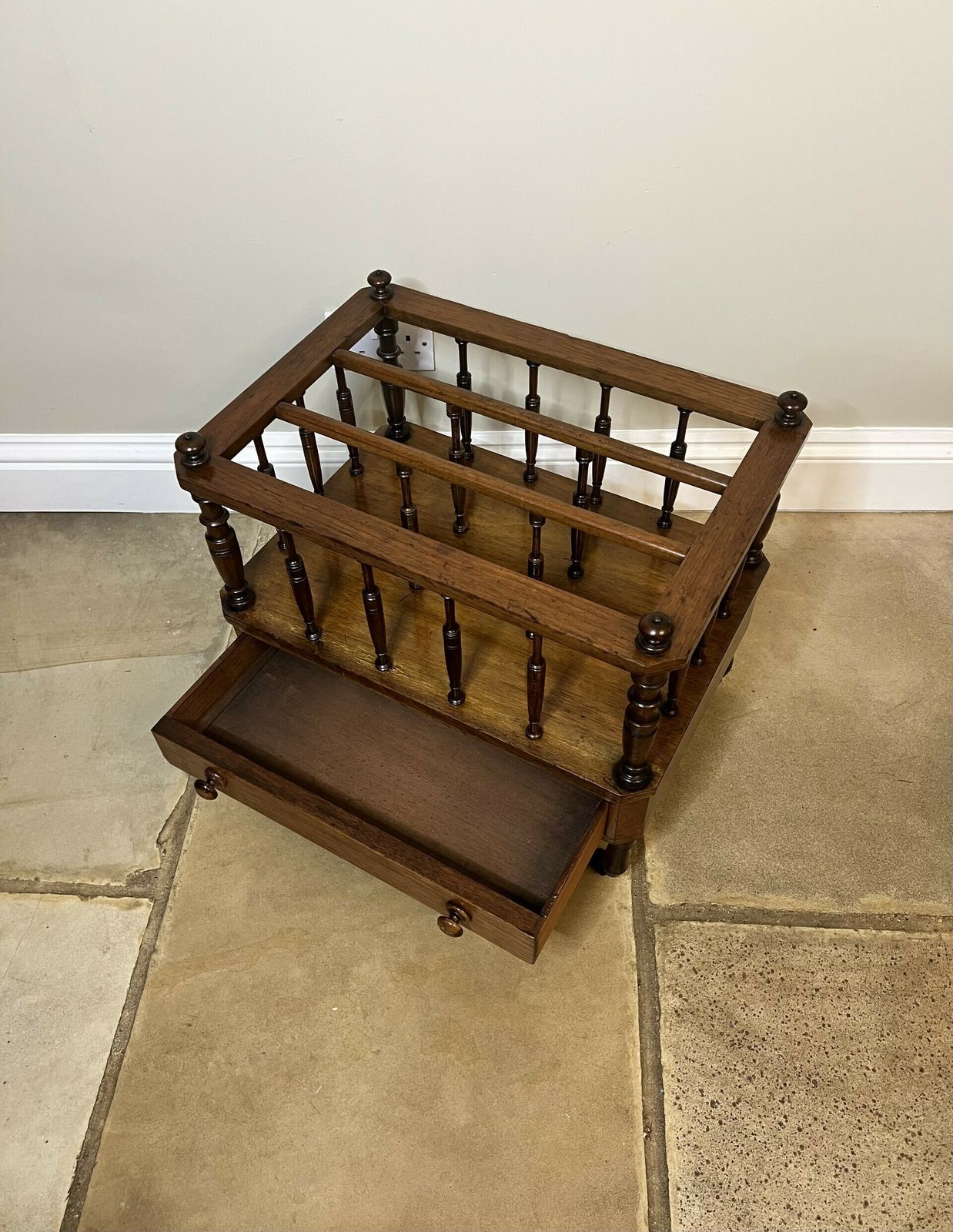 Victorian Quality Figured Walnut Canterbury photo for sale