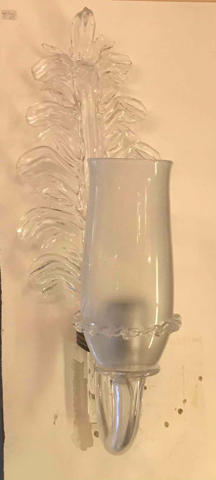 Seguso Vetri D'arte Appliques Murano Glass Metal Crome 1950 Italy photo 2666.0