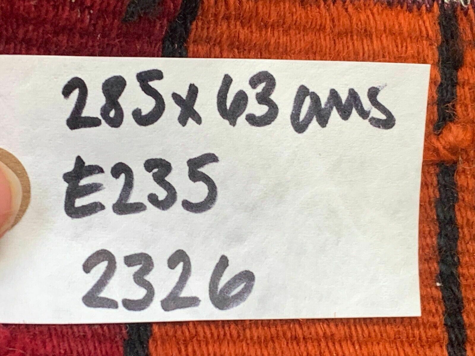 photo for sale Old Turkish Narrow Kilim Runner 285x63 Cm Shabby Chic, Vintage Kelim