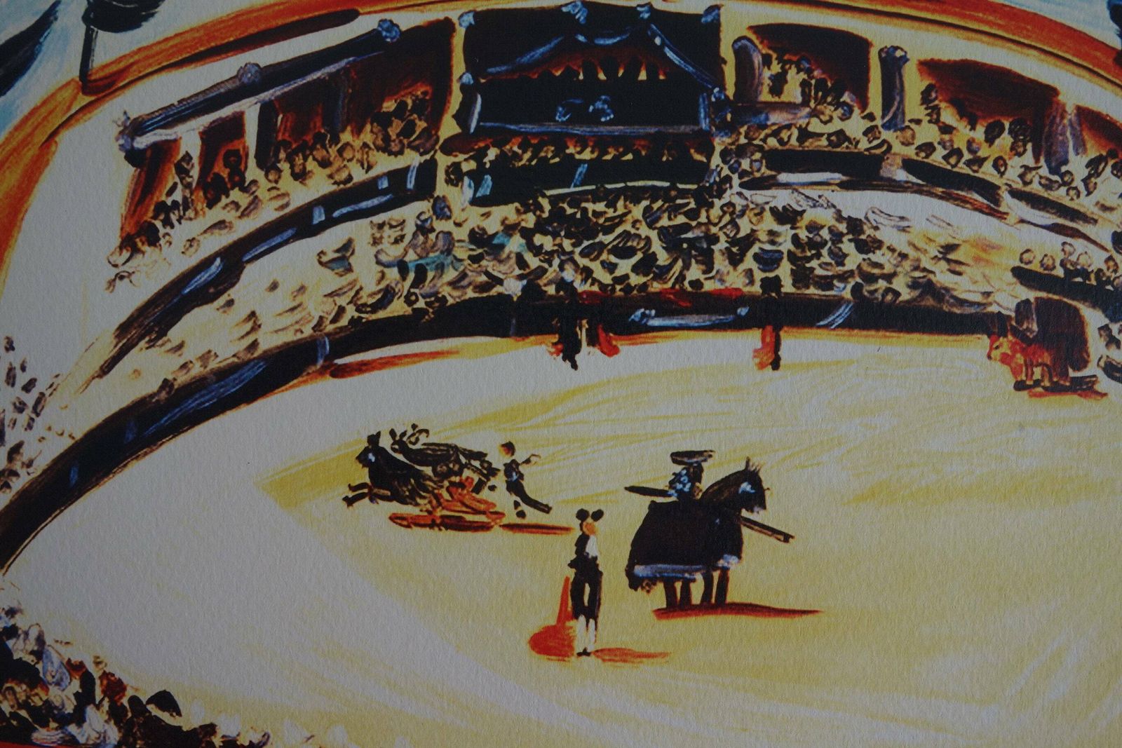 Fine Cubist Limited Edition Print   Bull Fight, Pablo Picasso, Hand Signed & Stamped photo for sale