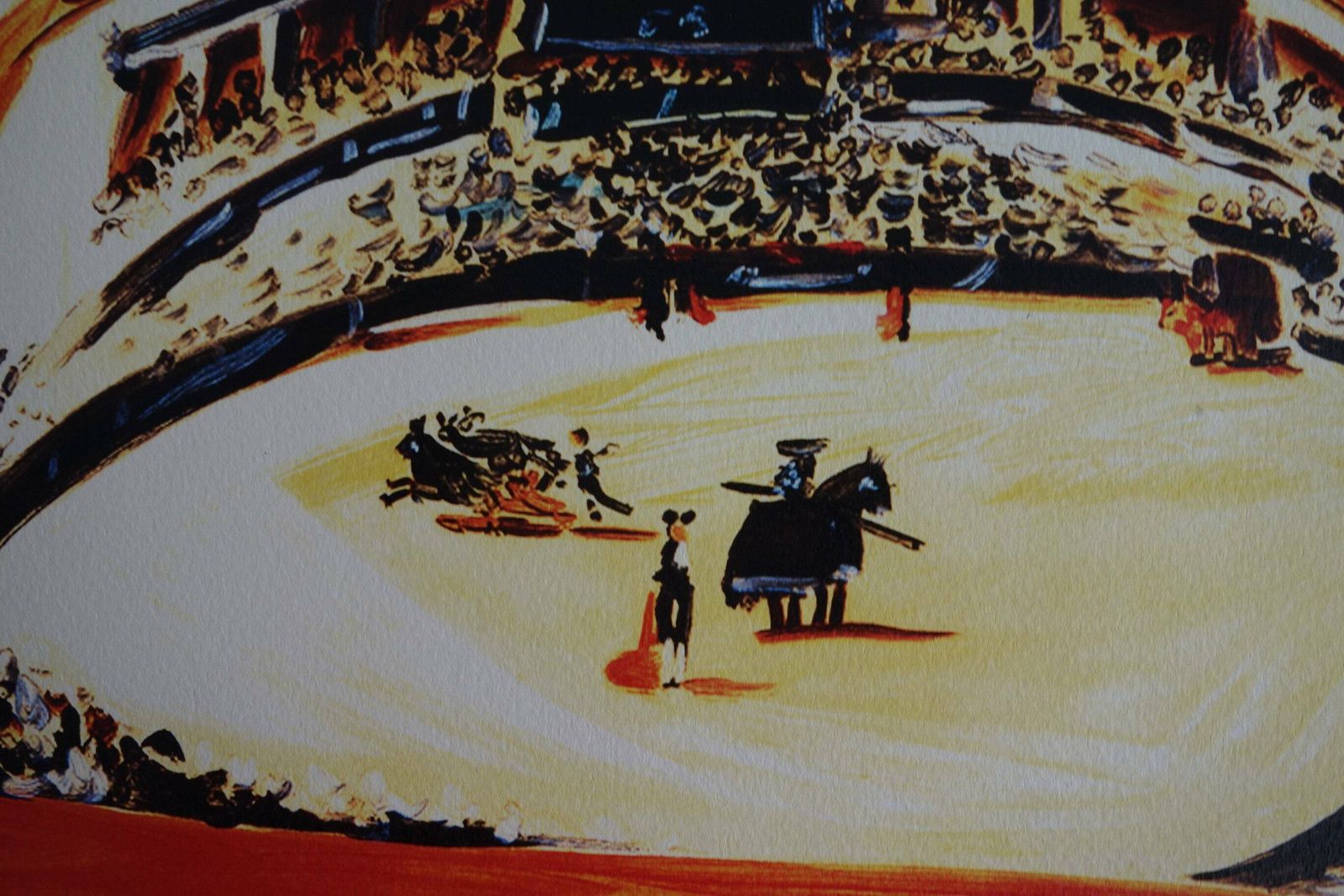 Fine Cubist Limited Edition Print   Bull Fight, Pablo Picasso, Hand Signed & Stamped photo Art
