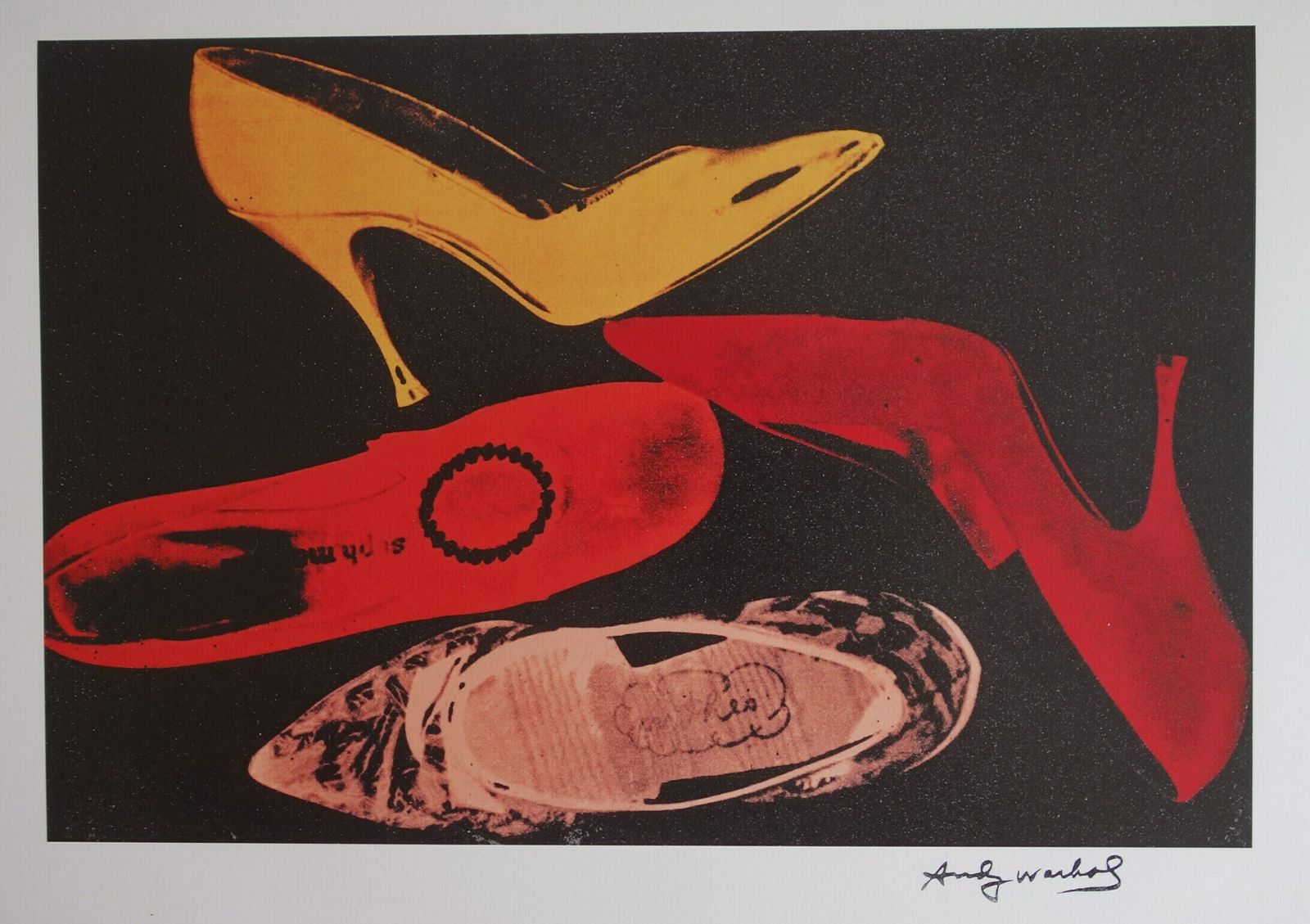 Fine Pop Art Shoes Print   Andy Warhol, Stamp Signed & Stamped With Refrence Stamp photo vinterior