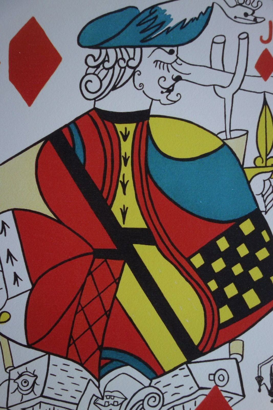 Fine Surrealist Limited Edition Print, Surreal Playing Cards   Jack   Diamonds, Salvador Dali, Signed & Numbered In Pencil photo furniture