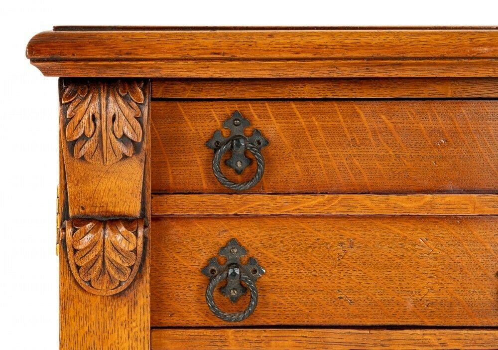 Period Victorian Wellington Chest Blonde Oak photo buy