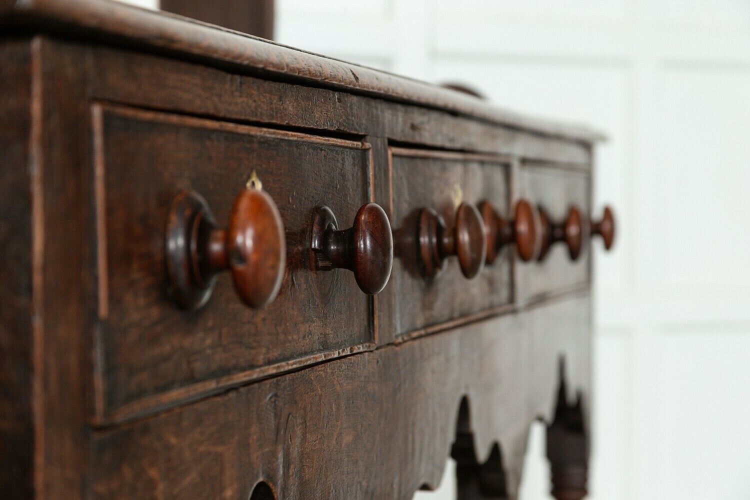 18thc English George II Oak Potboard Dresser photo furniture