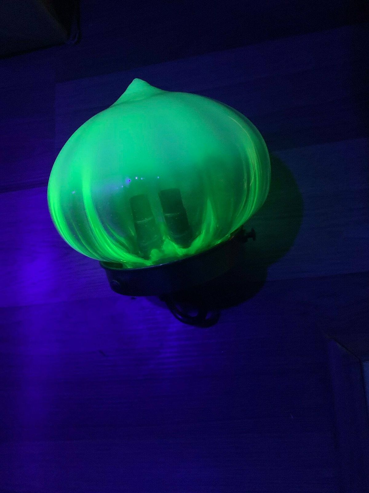 Original Victorian Art Nouveau Uranium Vaseline Glass Porch/Pendant Light Shade Only