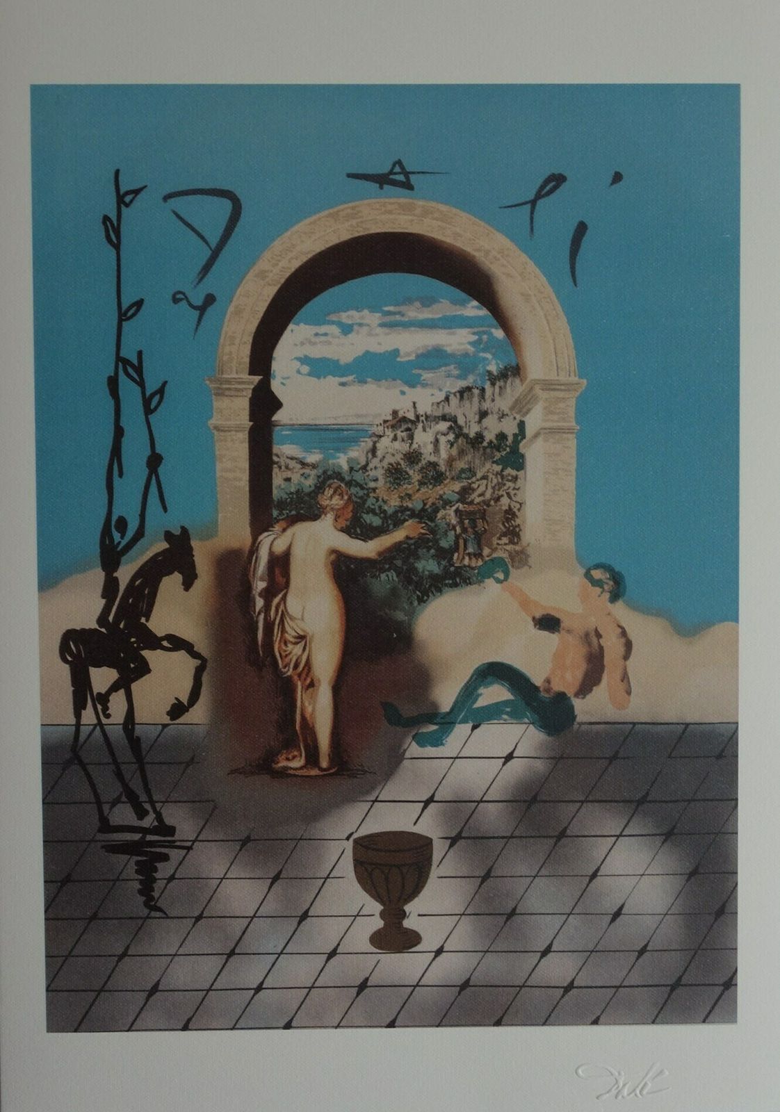 Fine Surrealist Limited Edition Print, Salvador Dali, Signed & Numbered In Pencil photo vinterior