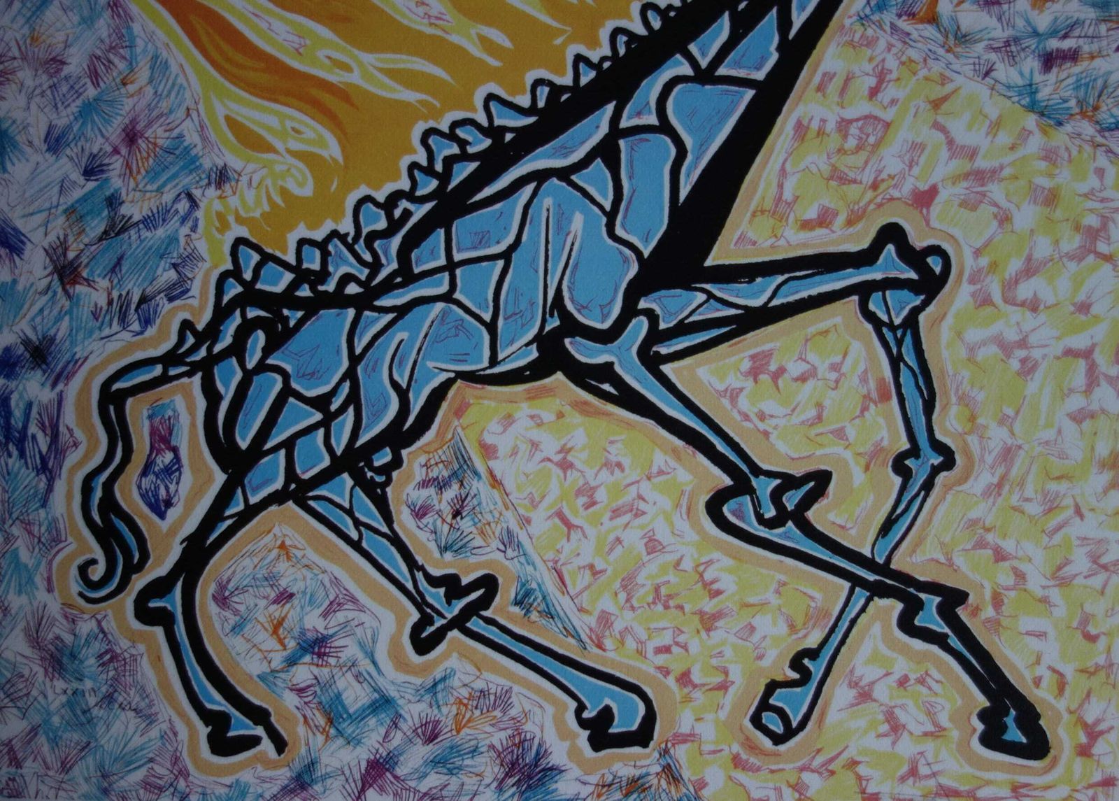 Fine Surrealist Limited Edition Print, Burning Giraffe, Salvador Dali, Signed & Numbered In Pencil photo Art