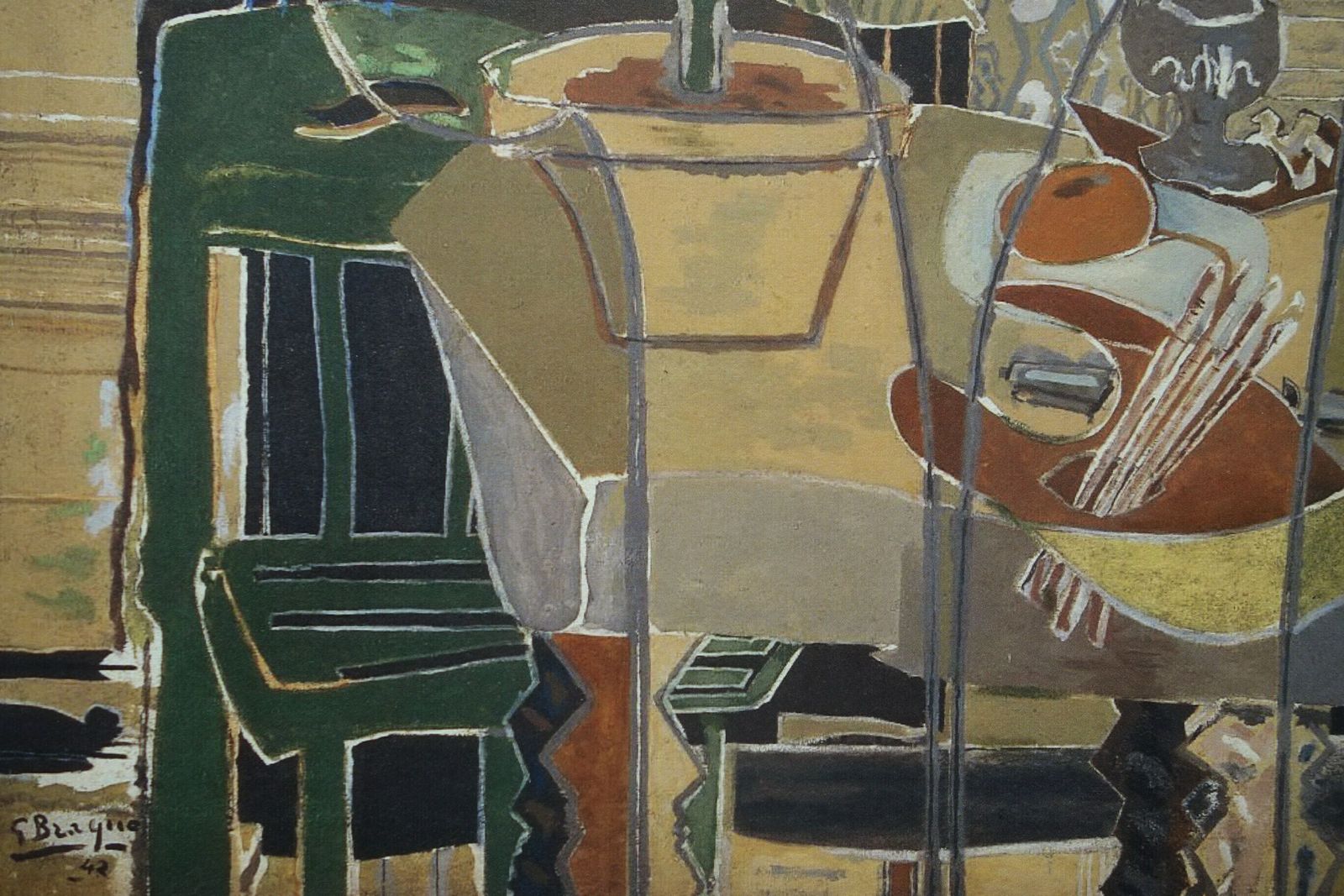 photo furniture Fine Cubist Limited Edition Print – Still Life, Georges Braque, Signed & Numbered