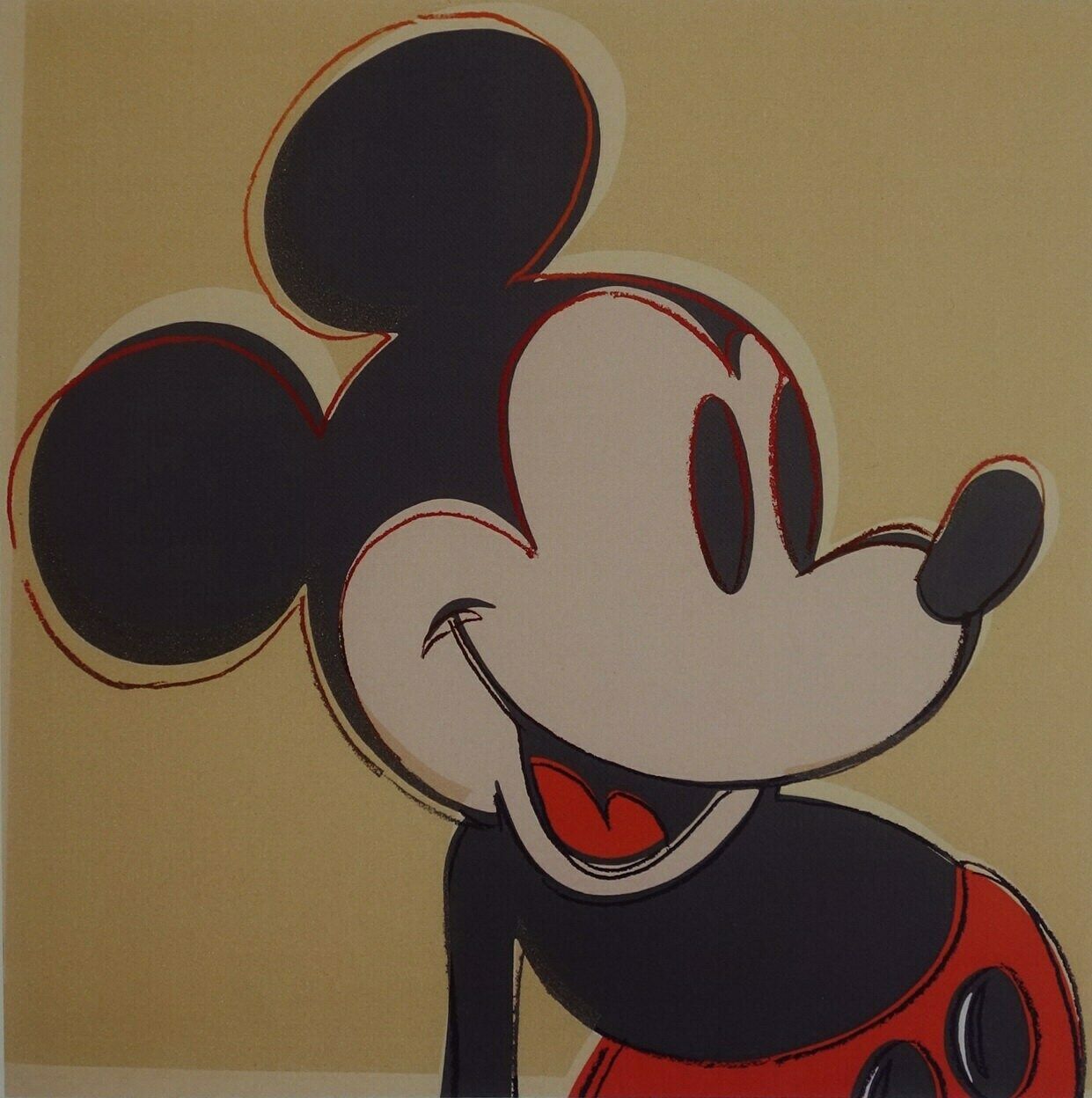 Fine Pop Art Limited Edition Print   Mickey Mouse, Andy Warhol, Hand Signed & Numbered, With Estate Stamp photo furniture