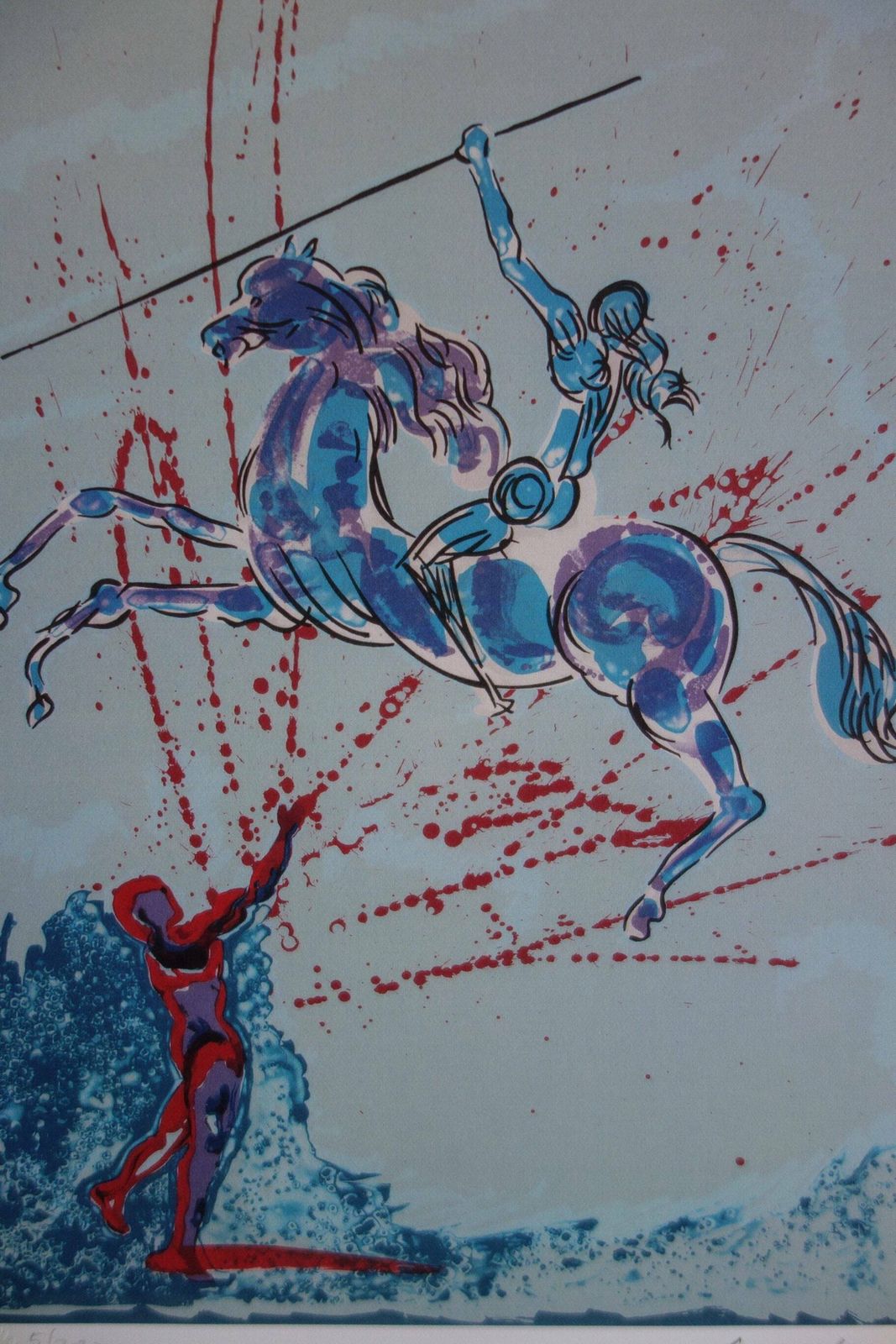 Fine Surrealist Limited Edition Print, Horse Rider, Salvador Dali, Signed & Numbered In Pencil photo for sale
