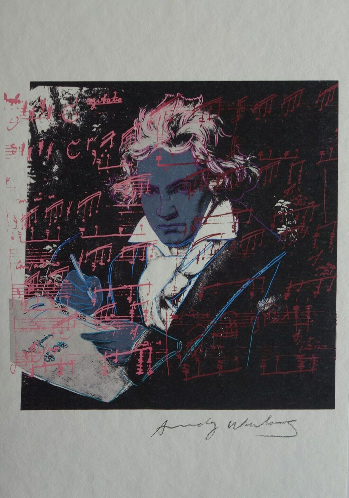 Fine Pop Art Andy Warhol Limited Edition Print – Beethoven, Signed Trial Proof