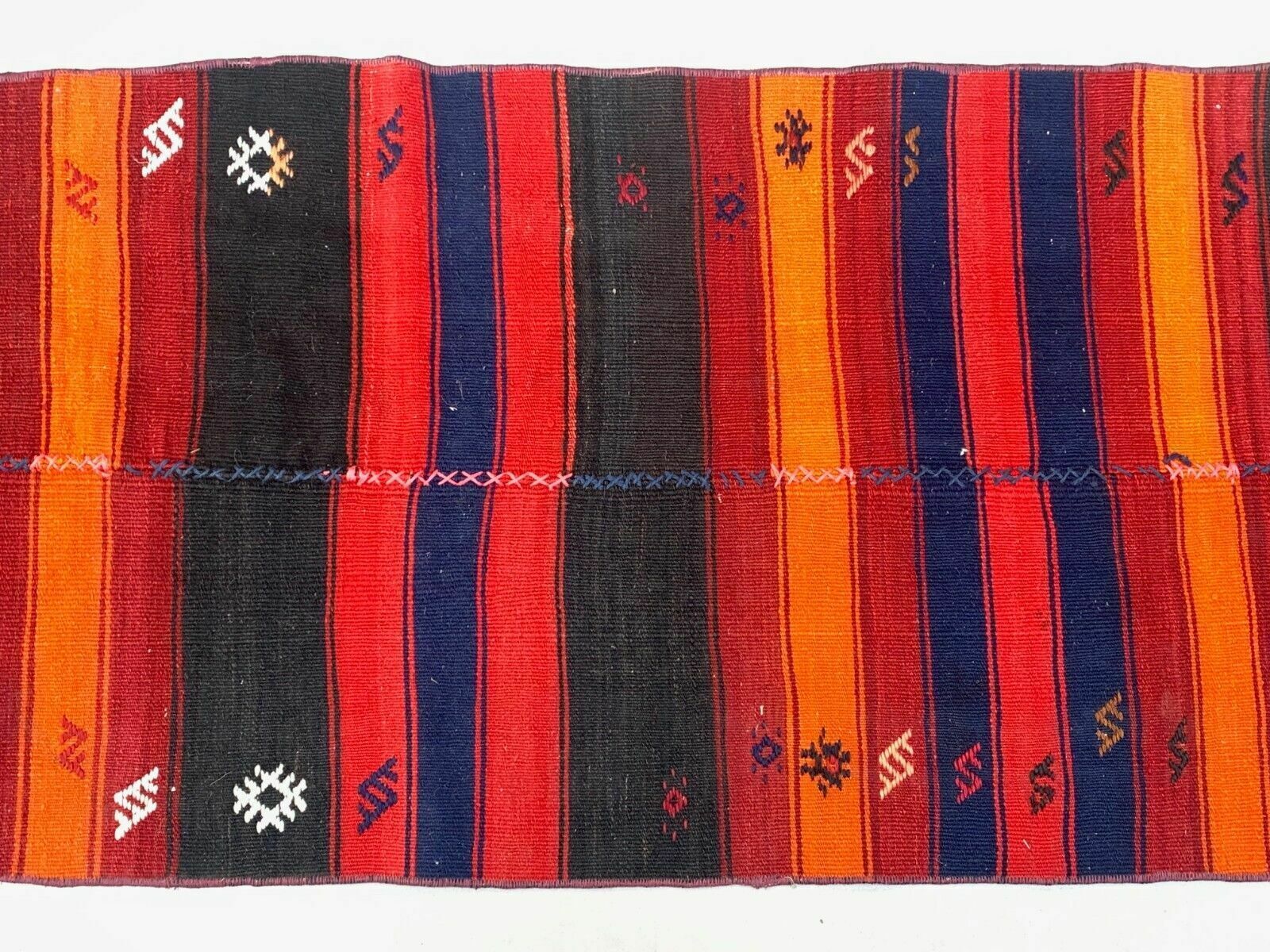Old Turkish Narrow Kilim Runner 274x61 Cm Shabby Chic, Vintage Kelim photo buy