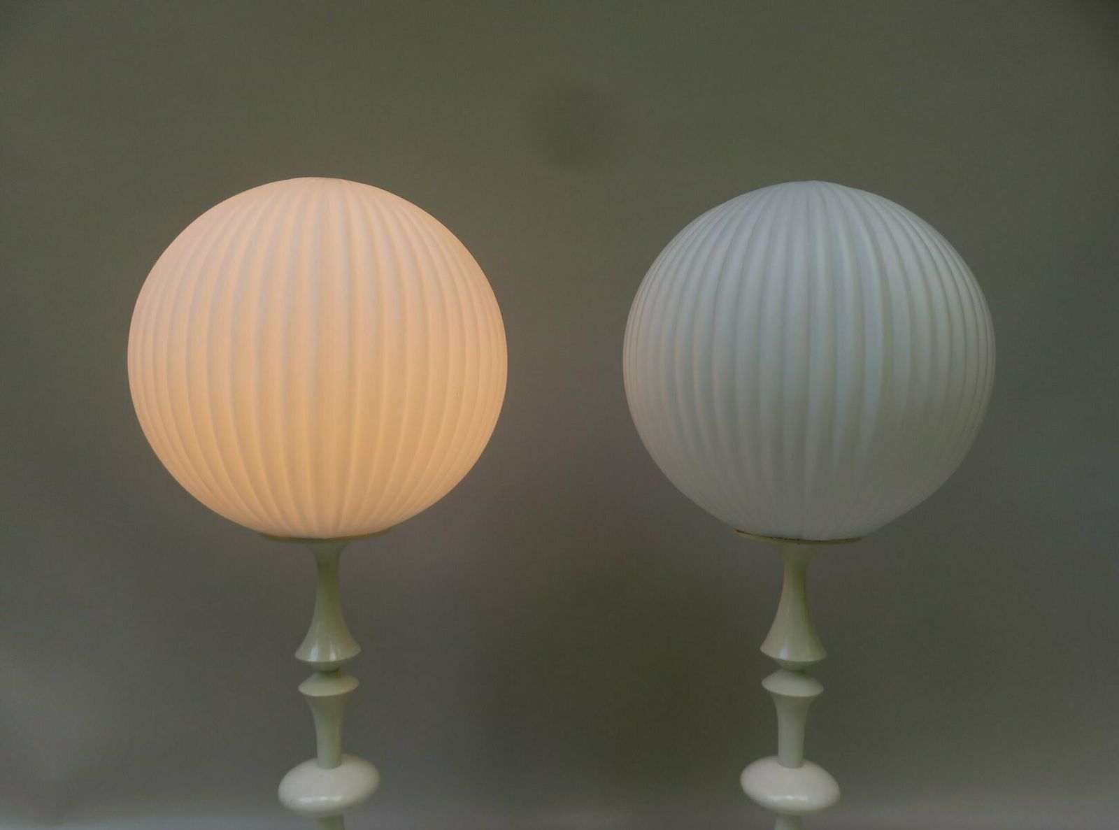 Large Space Age Table Lamps In Tempe Wood Aluminum And Glass From Temde 1970s Set Of 2 photo Lighting