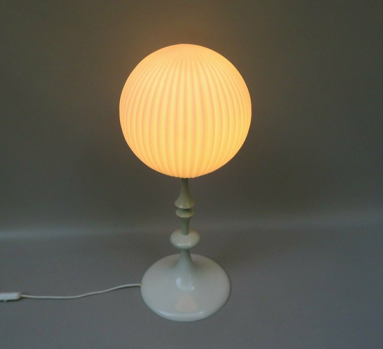 Large Space Age Table Lamps In Tempe Wood Aluminum And Glass From Temde 1970s Set Of 2 photo 5695.0