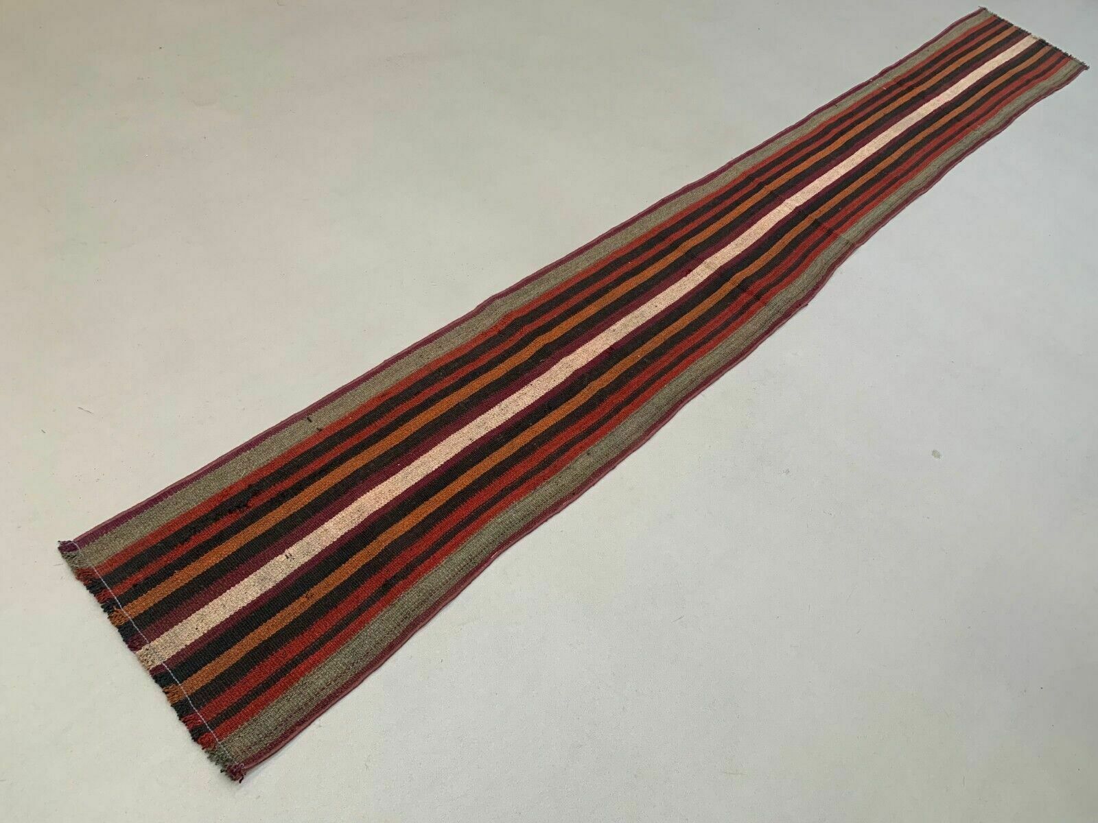 Old Turkish Narrow Kilim Runner 365x46 Cm Shabby Chic, Vintage Kelim photo for sale