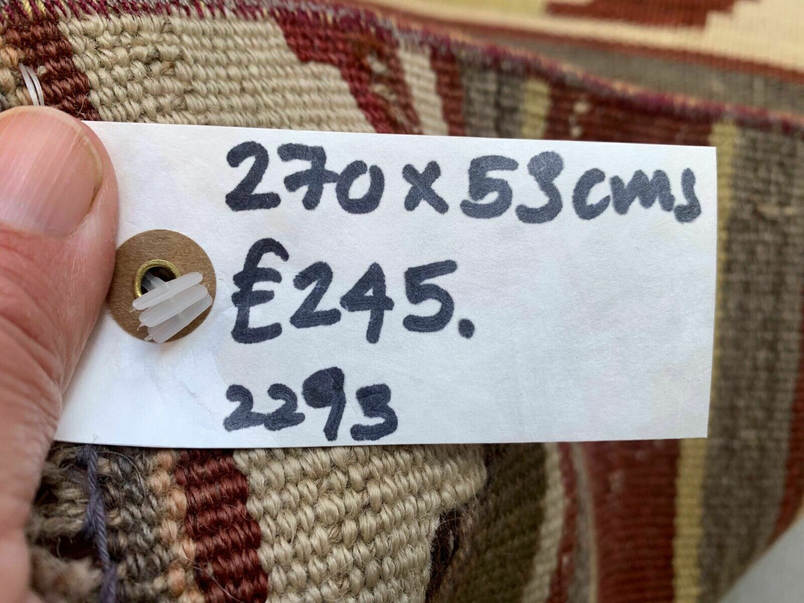 photo furniture Old Turkish Narrow Kilim Runner 270x53 Cm Shabby Chic, Vintage Kelim
