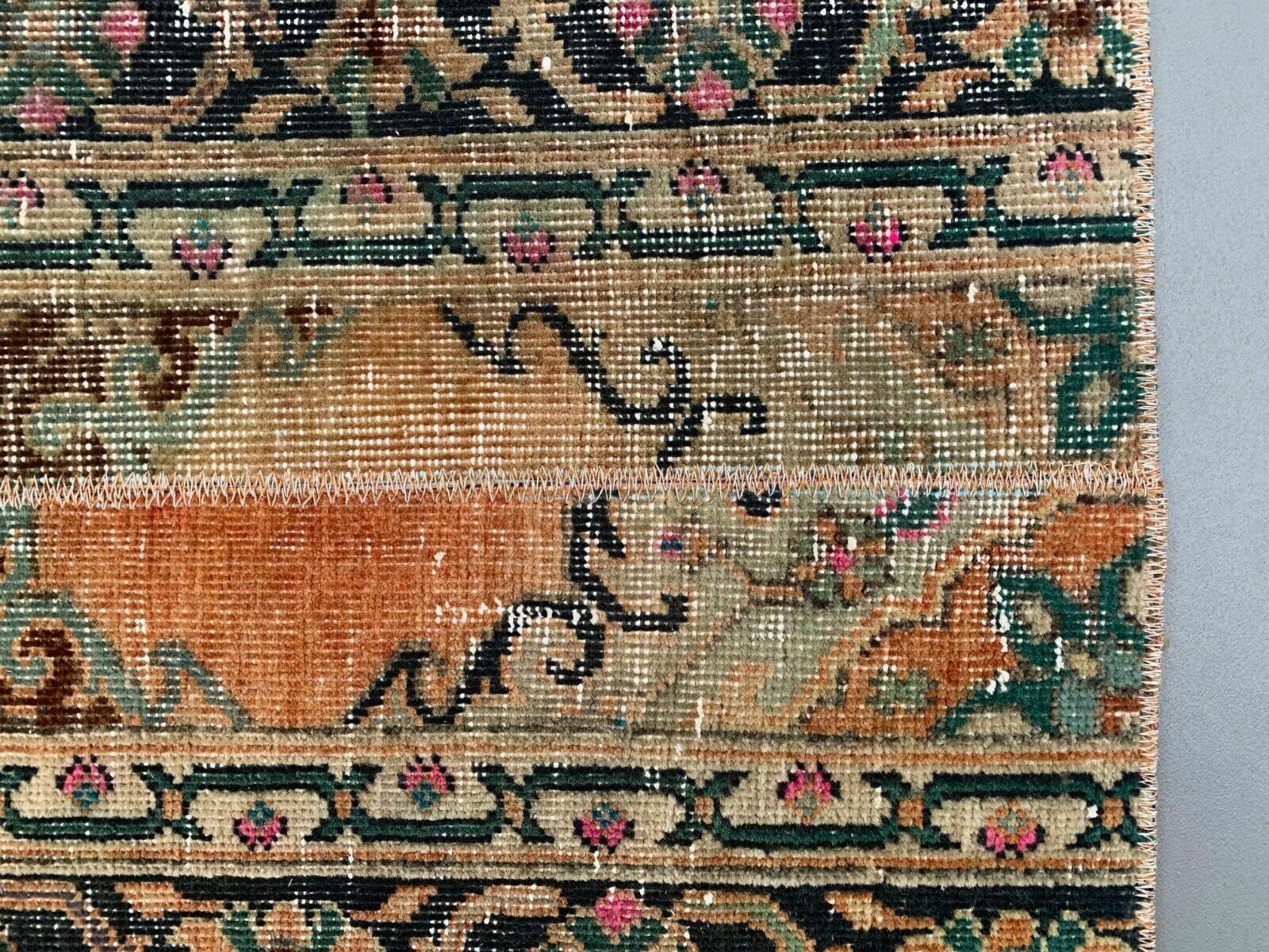 Distressed Turkish Narrow Runner 270x67 Cm Wool Vintage Tribal Rug photo buy