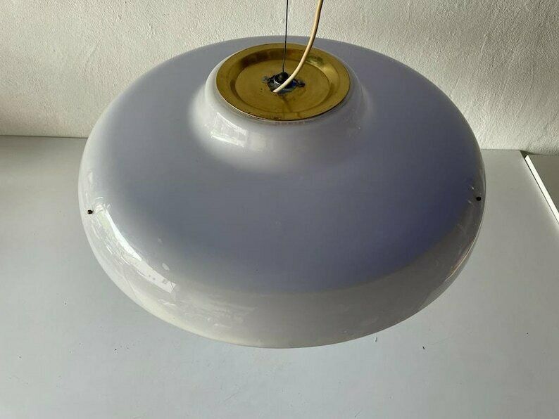Italian Ufo Design Blue & White Plexiglass Xxl Pendant Lamp, 1970s, Italy photo buy