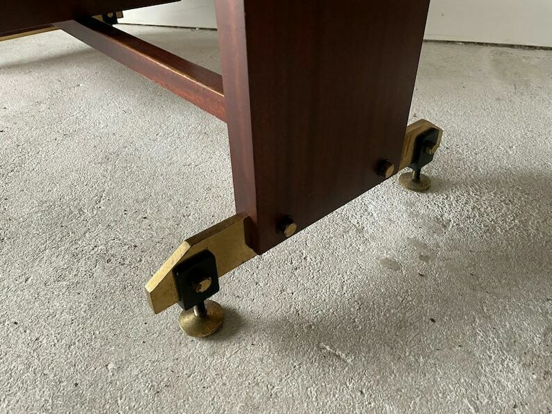 photo furniture Mid Century Modern Italian Desk With 5 Drawers, 1960s, Italy