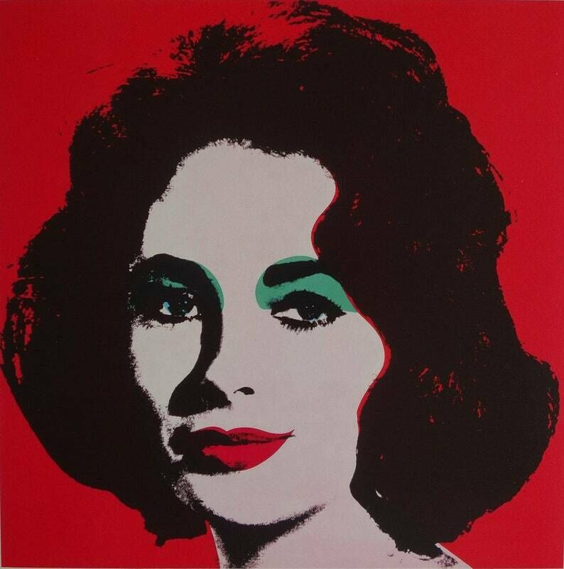 Fine Pop Art Limited Edition Print – Elizabeth Taylor, Andy Warhol, Signed & Numbered photo furniture