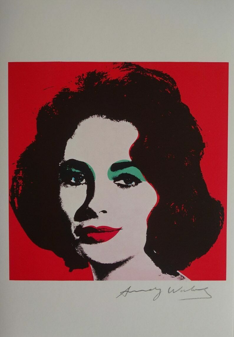 Fine Pop Art Limited Edition Print – Elizabeth Taylor, Andy Warhol, Signed & Numbered photo vinterior