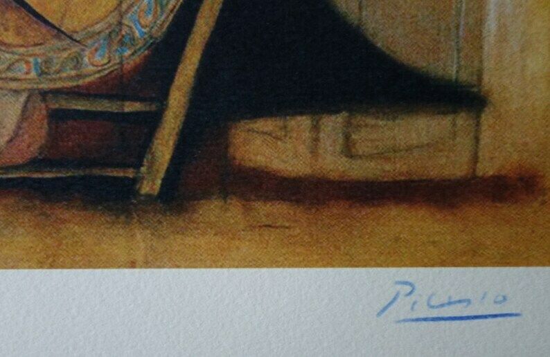 Rare Beautiful Cubist Print   Woman, Pablo Picasso, Signed & Stamped photo for sale