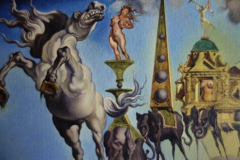 Fine Surrealist Limited Edition Print, Salvador Dali, Signed & Numbered In Pencil photo for sale