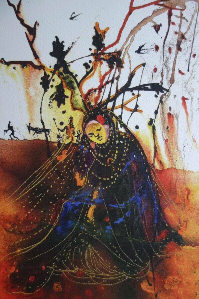 Fine Surrealist Limited Edition Print, Salvador Dali, Signed & Numbered In Pencil photo Art