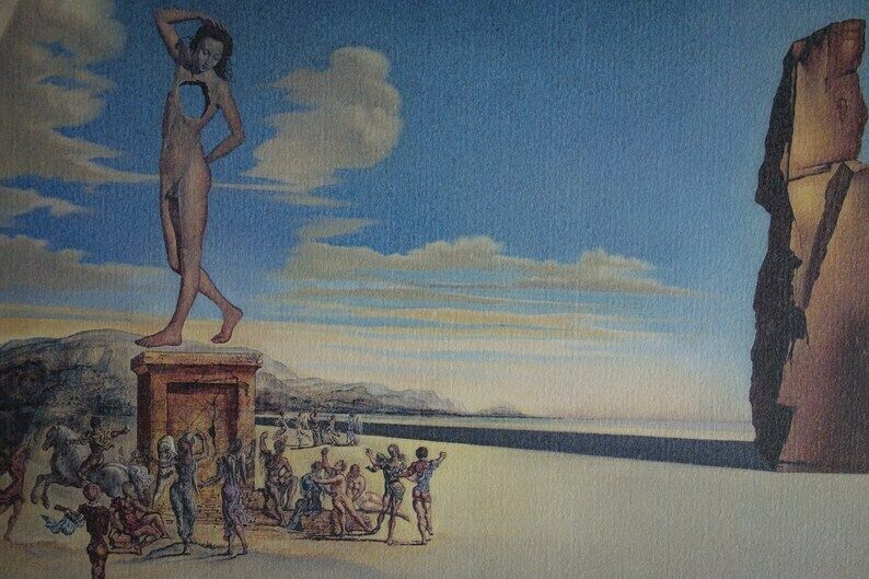 Fine Surrealist Edition Print, Salvador Dali, Signed & Stamped photo furniture