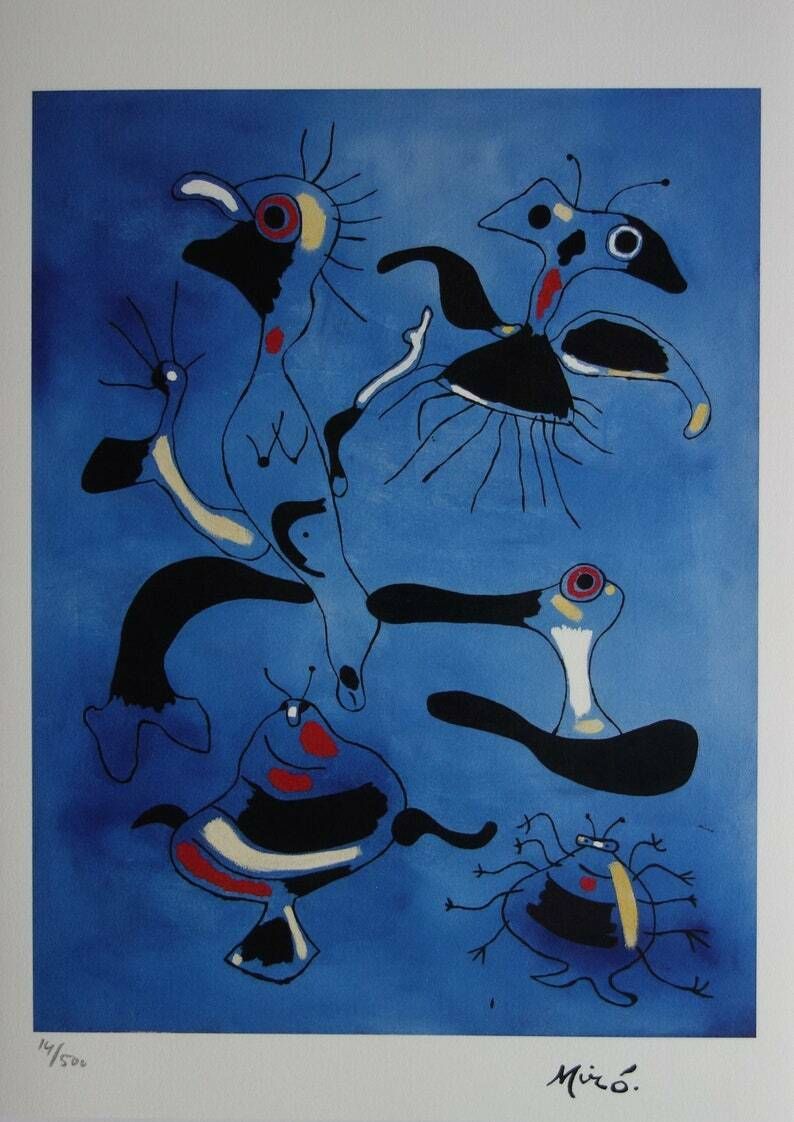 Fine Surrealist Limited Edition Print, Joan Miro, Signed & Numbered
