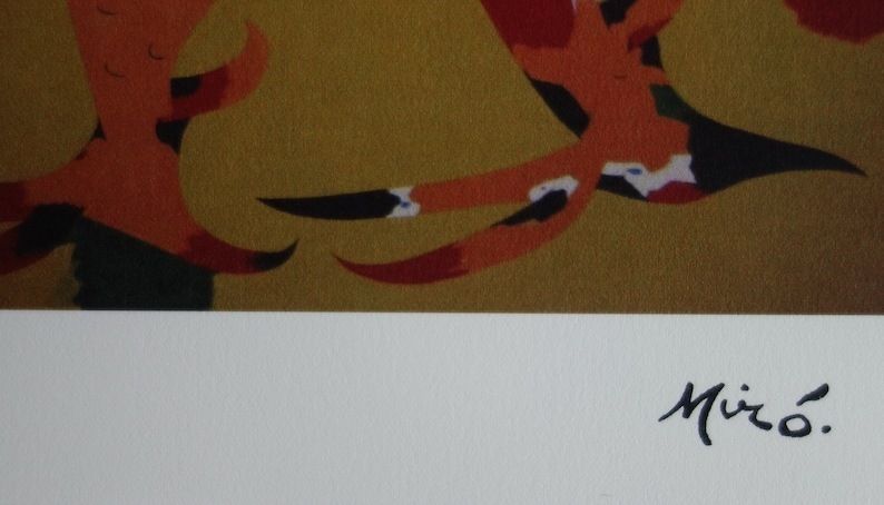 Fine Surrealist Limited Edition Print, Joan Miro, Signed & Numbered photo for sale