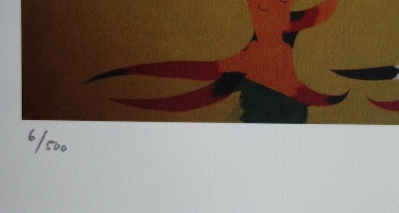 Fine Surrealist Limited Edition Print, Joan Miro, Signed & Numbered photo Art