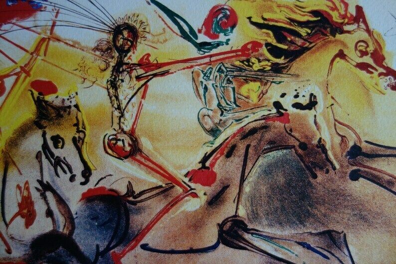 Fine Surrealist Limited Edition Print, Salvador Dali, Signed & Numbered In Pencil photo furniture