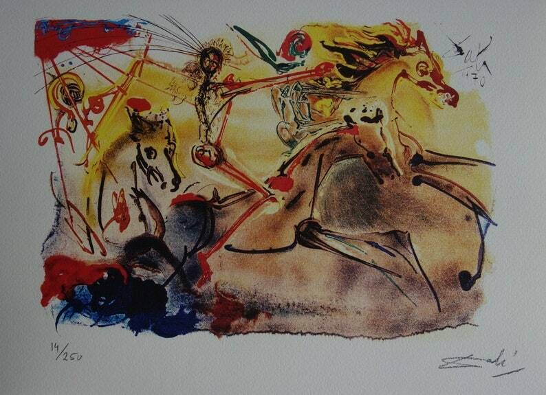Fine Surrealist Limited Edition Print, Salvador Dali, Signed & Numbered In Pencil photo buy