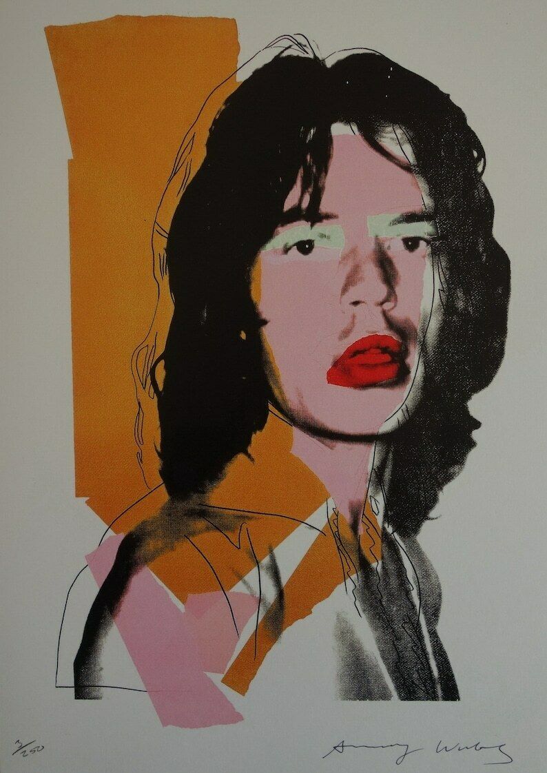 Fine Pop Art Andy Warhol Limited Edition Print – Mick Jagger, Signed & Numbered