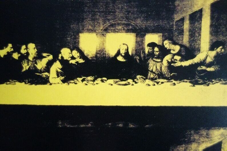Fine Pop Art Limited Edition Print – Last Supper, Andy Warhol, Stamp Signed photo furniture