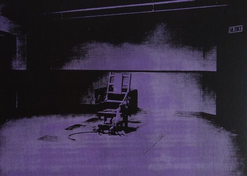 Fine Pop Art Limited Edition Print – Electric Chair Series, Andy Warhol, Signed & Numbered photo furniture