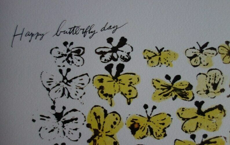 Fine Pop Art Limited Edition Print   Illustration Butterflies, Andy Warhol, Signed & Numbered photo Art