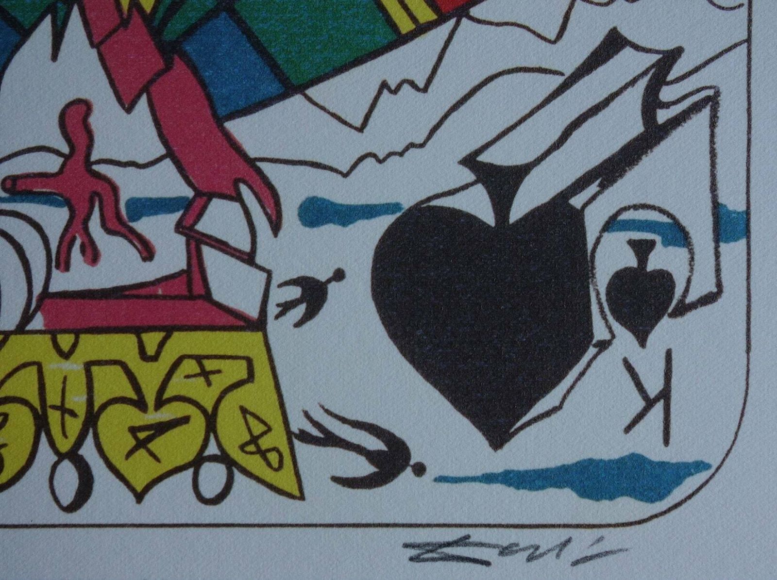 Fine Surrealist Limited Edition Print, Surreal Playing Cards   King   Spades, Salvador Dali, Signed & Numbered In Pencil photo Art