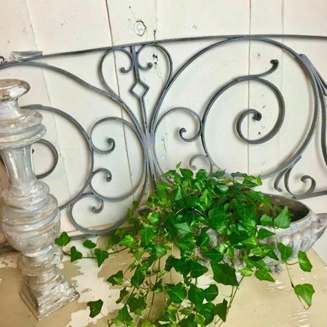 Old Cast Iron Pediment Door Grille photo for sale