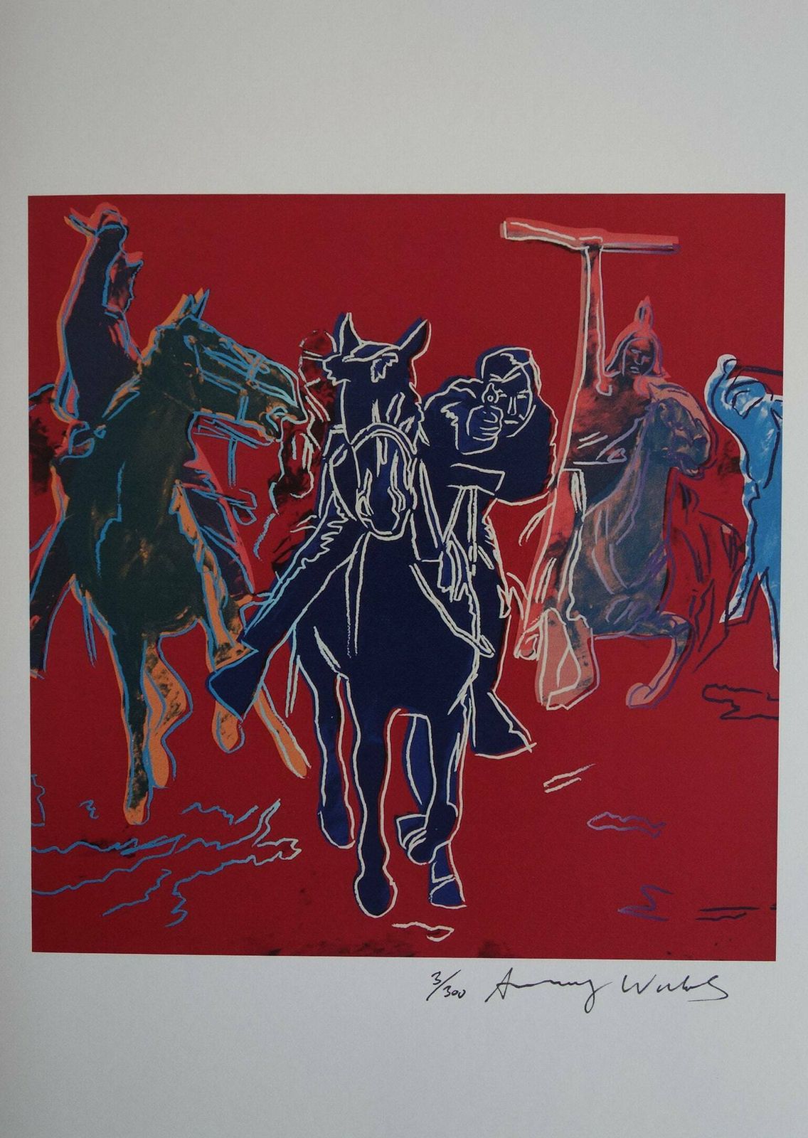 Fine Pop Art Limited Edition Print   Western Cowboys, Andy Warhol, Signed & Numbered
