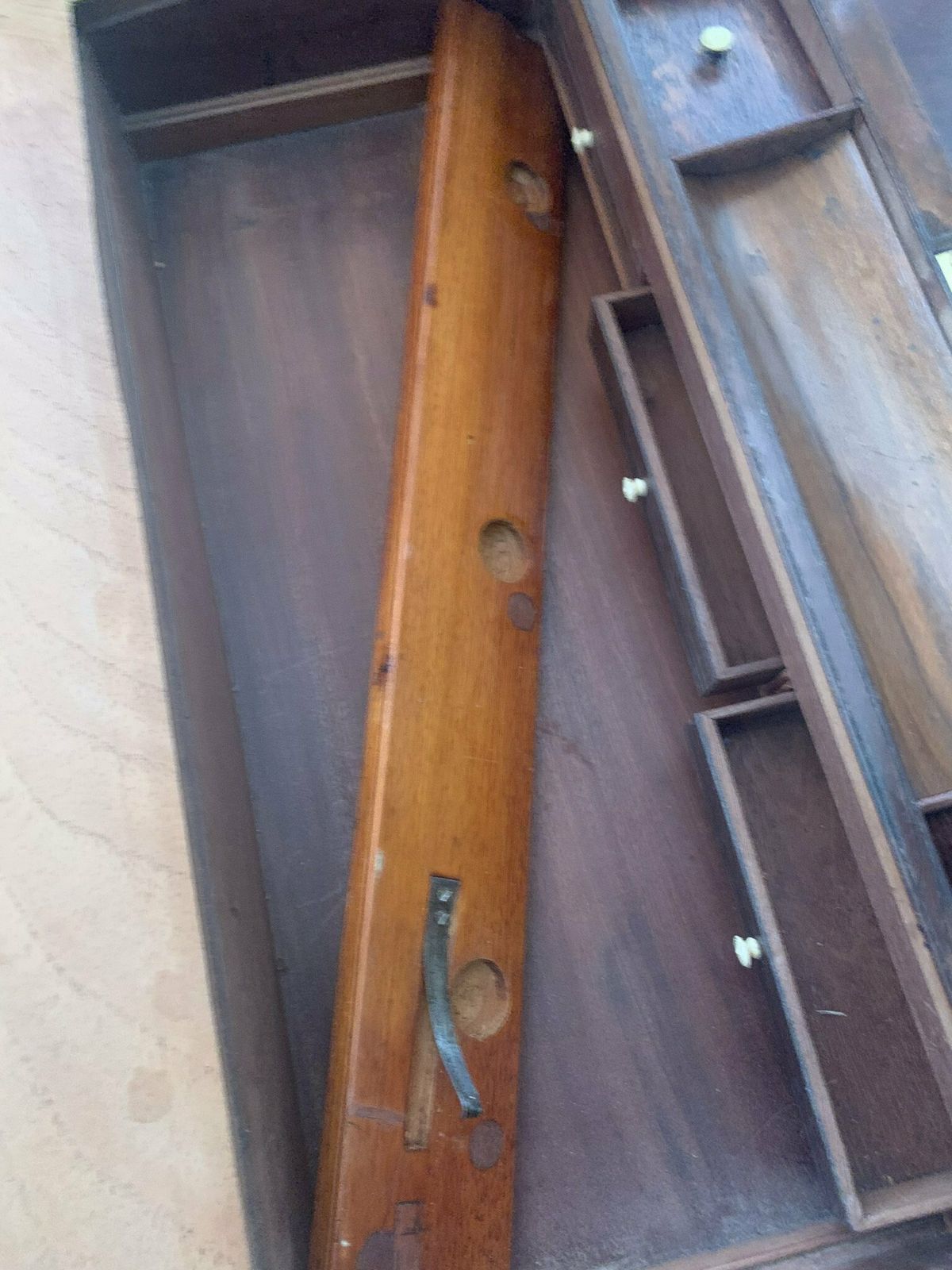photo furniture A Superb Large Antique Georgian Rosewood & Boulle Work Writing Slope/Desk C/W Working Lock And Secret Drawers