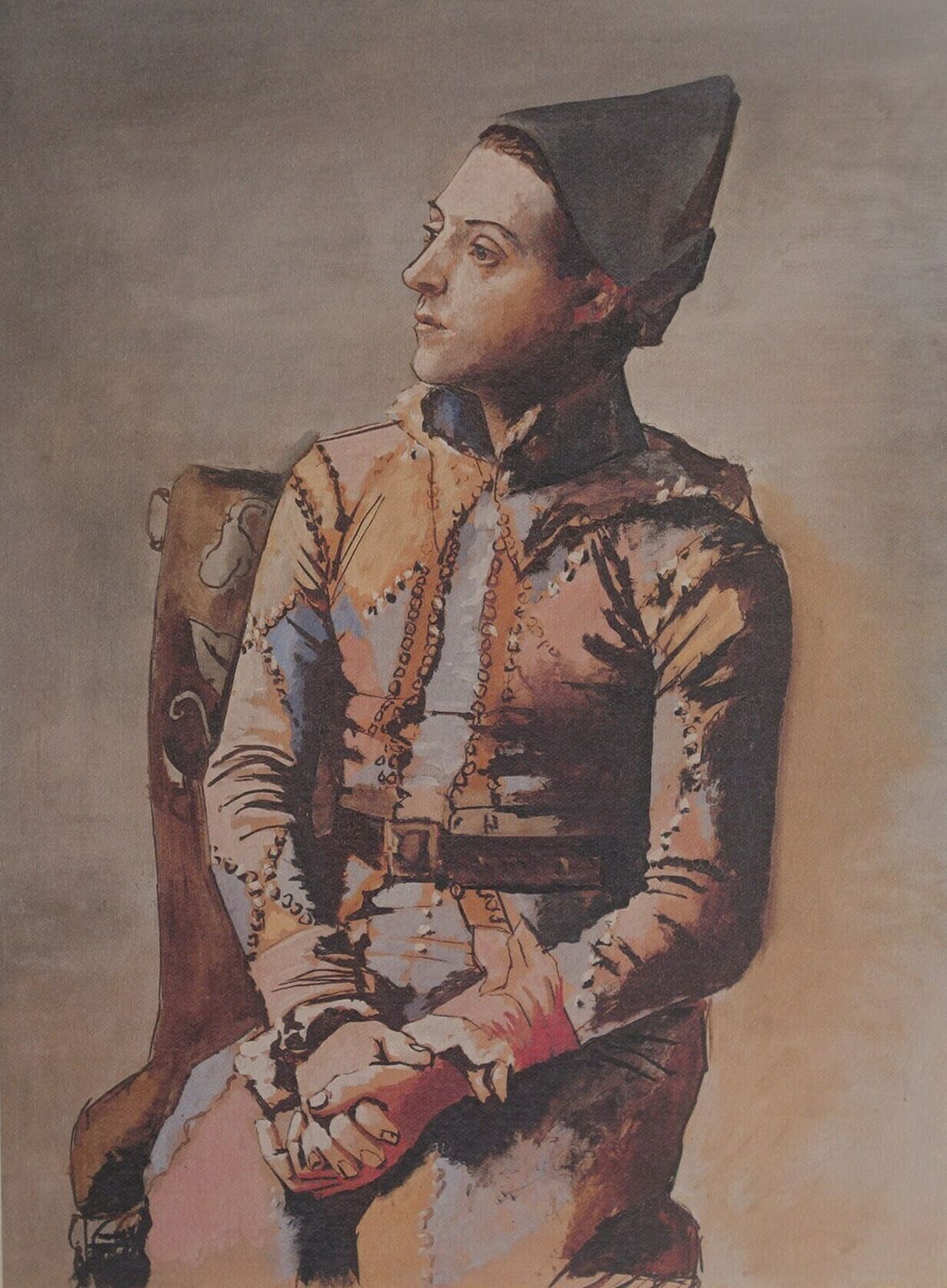 Fine Cubist Limited Edition Print   Blue Period Portrait Of A Harlequin, Pablo Picasso, Signed & Numbered photo furniture