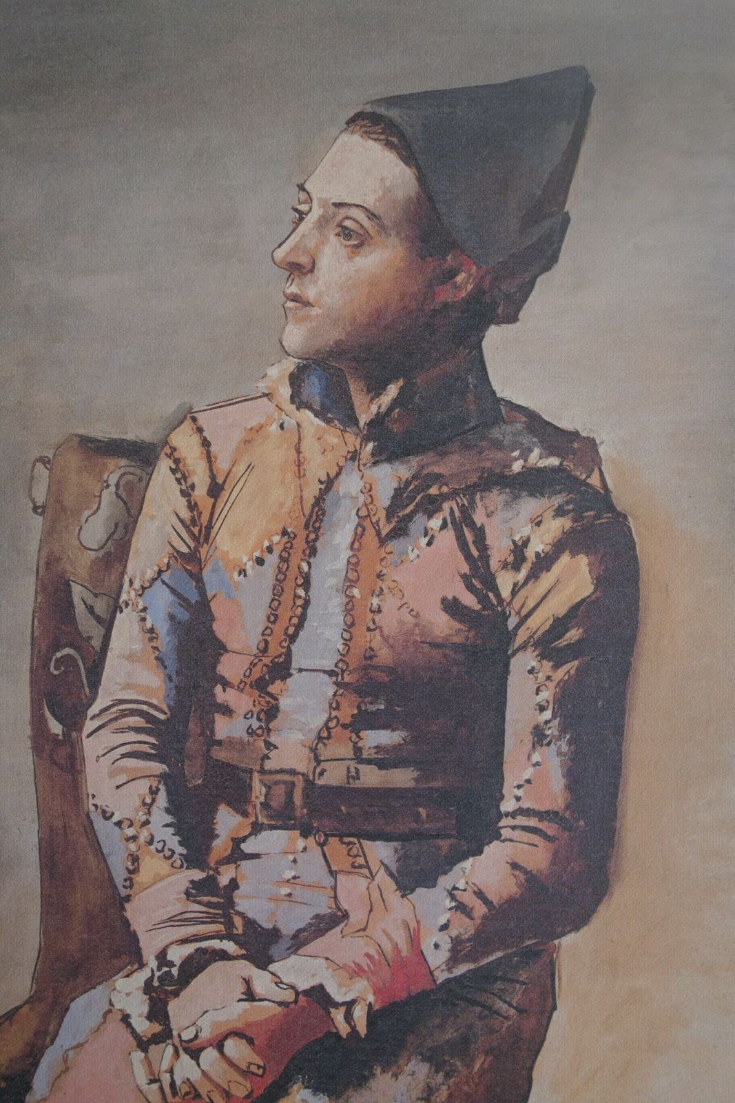 Fine Cubist Limited Edition Print   Blue Period Portrait Of A Harlequin, Pablo Picasso, Signed & Numbered photo for sale