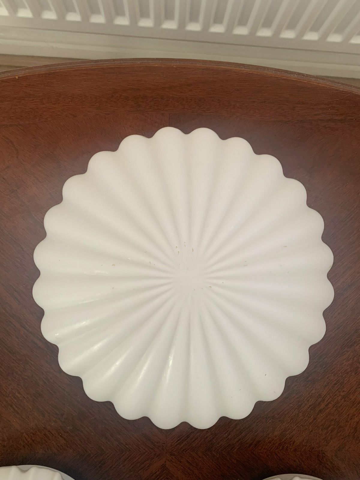 Original 90s Vintage Clam/Scallop Shell Opaline Pair Of Wall Lights/Sconces & Matching Ceiling Light photo buy