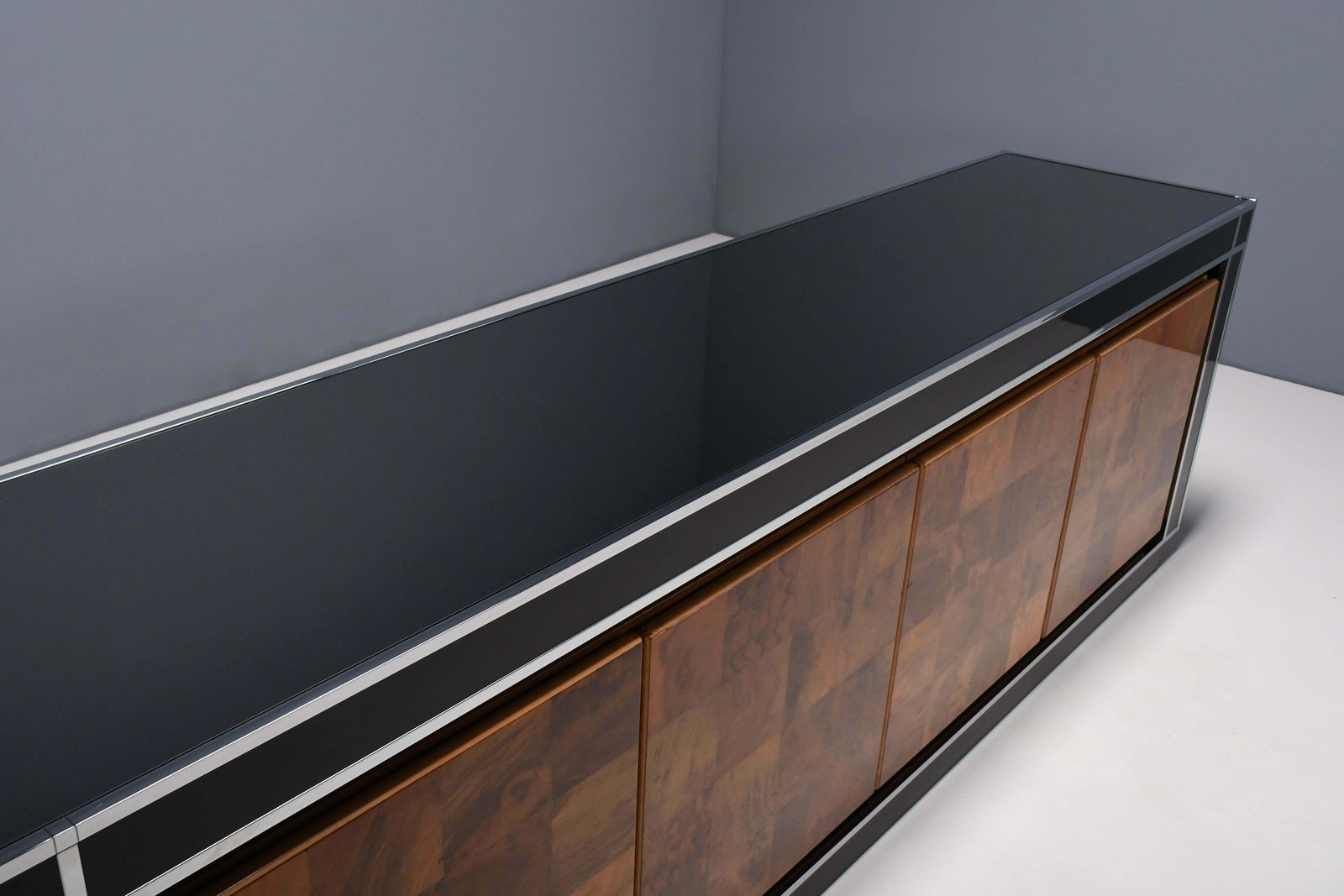 Impressive Italian Sideboard By Willy Rizzo For Mario Sabot, 1970s photo vintage