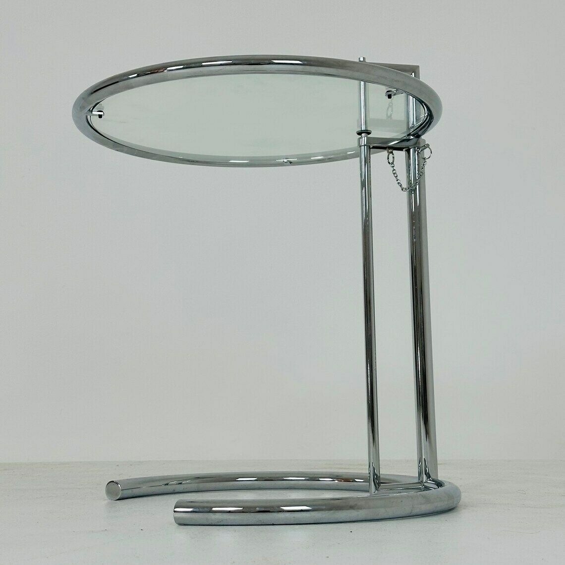 Mid Century Vintage Style Of The Adjustable Table E 1027 By Eileen Gray Italy 1990s photo for sale