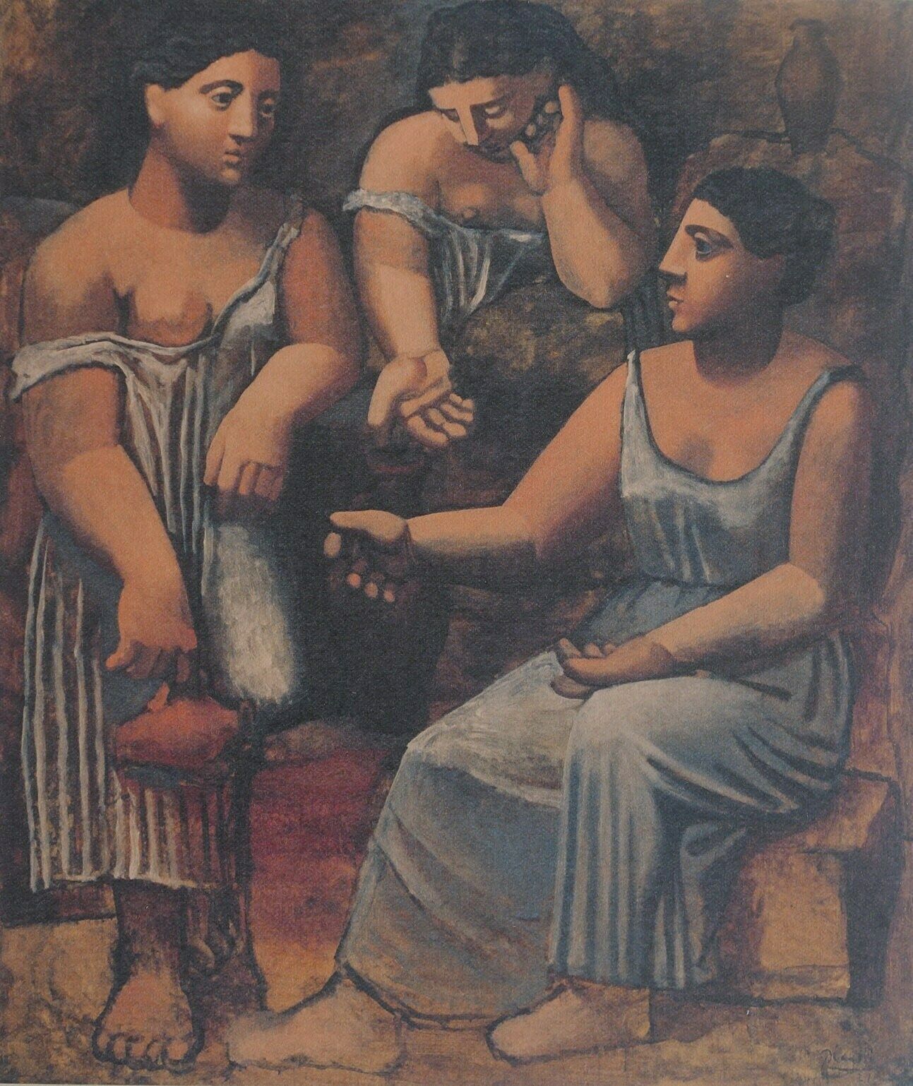 Fine Rose Period Edition Print   Three Women, Pablo Picasso, Signed & Stamped photo furniture